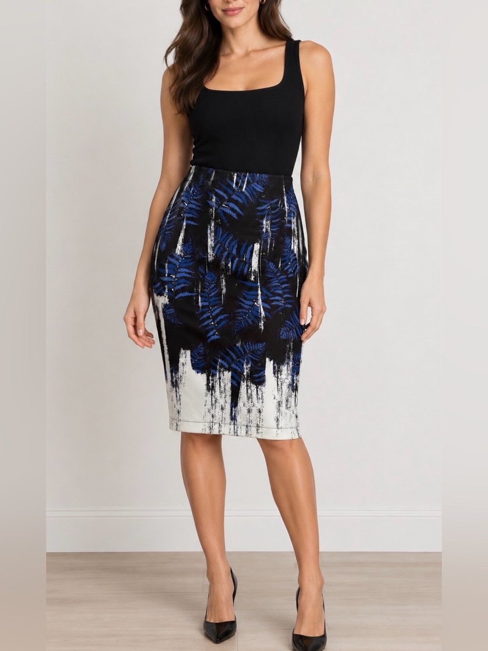 NWT Yigal Azrouel Scuba Pencil Skirt 10 Modern Avant-Garde Designer Chic Artsy
